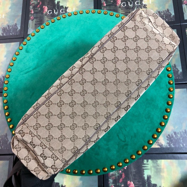 Gucci高仿專櫃女包 123326 古奇2016新款女包 時尚LOGO印花斜挎包  gqy2096